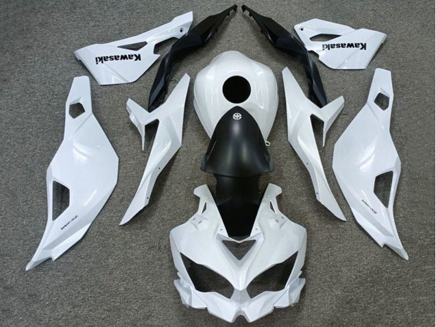 Descuento Carenados Moto Kawasaki ZX4R ZX-4RR 2019-2025 - Blanco Negro Mate