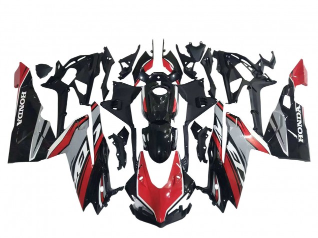 Descuento Carenados Moto Honda CBR250RR 2017-2022 - Rojo Plata Negro Brillante