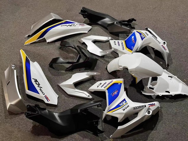Descuento Carenados Moto Honda ADV160 2022-2024 - Blanco Azul Amarillo HRC