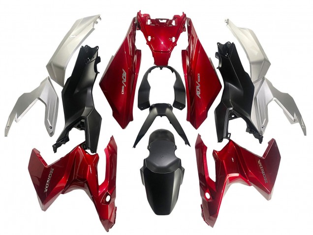Descuento Carenados Moto Honda ADV160 2022-2024 - Plata Rojo Negro Mate