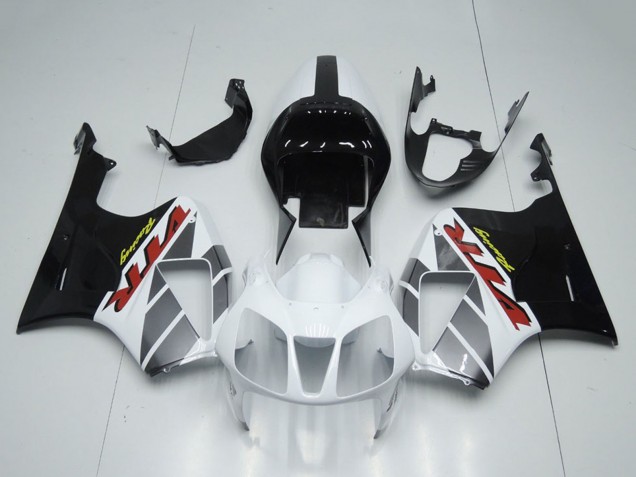 Descuento Carenados Moto Honda VTR1000 2000-2006 - Blanco Negro Brillante