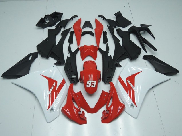 Descuento Carenados Moto Honda CBR125R 2011-2016 - Blanco Rojo Negro Mate 93