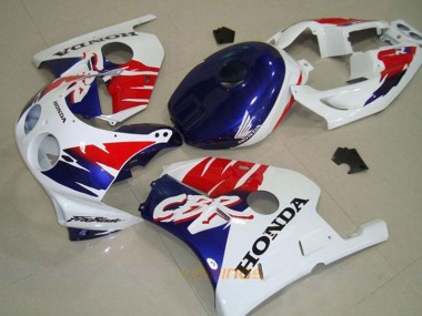 Descuento Carenado Moto Honda CBR250RR MC22 1990-1998 - Blanco Rojo Azul