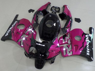 Descuento Kits Carenado Moto Honda CBR250RR MC22 1990-1998 - Rosa Negro Brillante