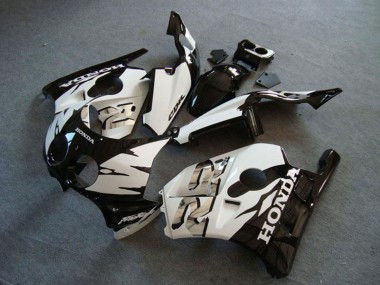 Descuento Carenado Moto Honda CBR250RR MC22 1990-1998 - Blanco Negro Brillante