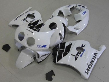 Descuento Carenados Moto Honda CBR250RR MC22 1990-1998 - Blanco Negro Brillante