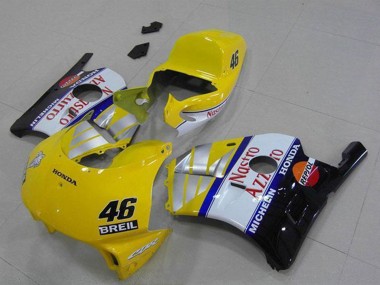 Descuento Carenados Moto Honda CBR250RR MC22 1990-1998 - Amarillo Plata Blanco Rojo Nastro Azzurro Breil 46