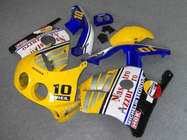 Descuento Carenados Moto Honda CBR250RR MC22 1990-1998 - Amarillo Azul Plata Blanco Rojo Nastro Azzurro Breil 10