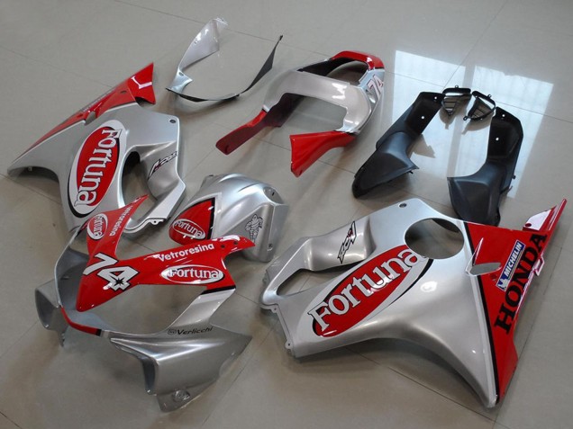 Descuento Carenados Moto Honda CBR600 F4i 2001-2003 - Plata Rojo Fortuna
