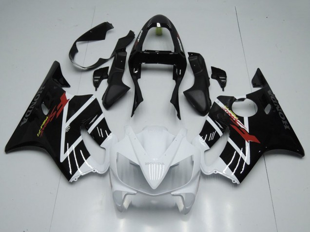 Descuento Carenado Moto Honda CBR600 F4i 2001-2003 - Blanco Negro Brillante F Sport