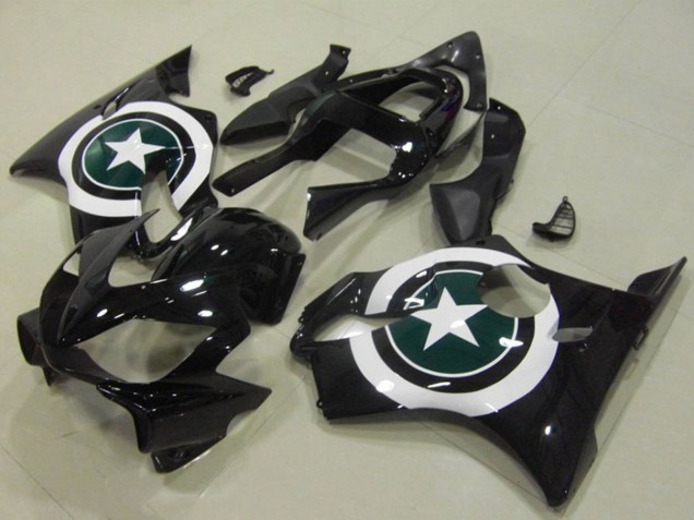 Descuento Carenados Moto Honda CBR600 F4i 2001-2003 - Blanco Negro Brillante Estrella