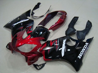 Descuento Kit Carenados Moto Honda CBR600 F4i 2004-2007 - Rojo Negro Brillante