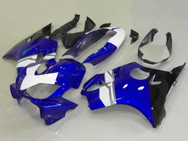 Descuento Carenados Moto Honda CBR600 F4i 2004-2007 - Blanco Azul Negro Brillante