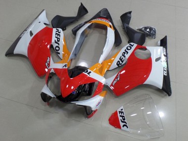Descuento Carenados Moto Honda CBR600 F4i 2004-2007 - Blanco Rojo Amarillo Negro Brillante Repsol