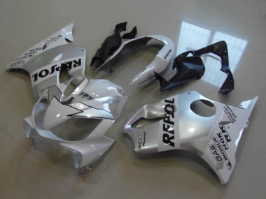 Descuento Carenados Moto Honda CBR600 F4i 2004-2007 - Blanco Plata Negro Repsol