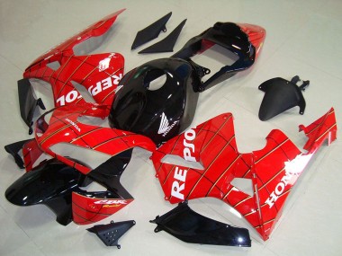 Descuento Carenados Moto Honda CBR600RR 2003-2004 - Rojo Negro Brillante Spider Man Blanco Repsol