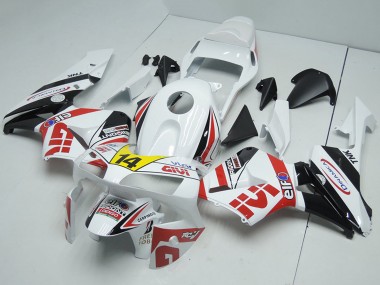 Descuento Carenados Moto Honda CBR600RR 2003-2004 - Blanco Rojo Amarillo Negro Brillante Givi 14