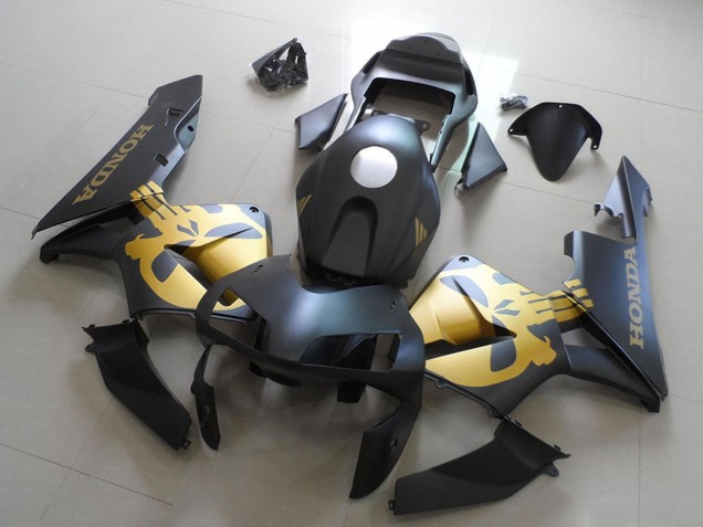 Descuento Carenados Moto Honda CBR600RR 2003-2004 - Negro Mate Oro