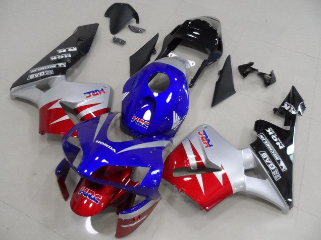 Descuento Carenados Moto Honda CBR600RR 2003-2004 - Plata Rojo Azul Negro Brillante HRC