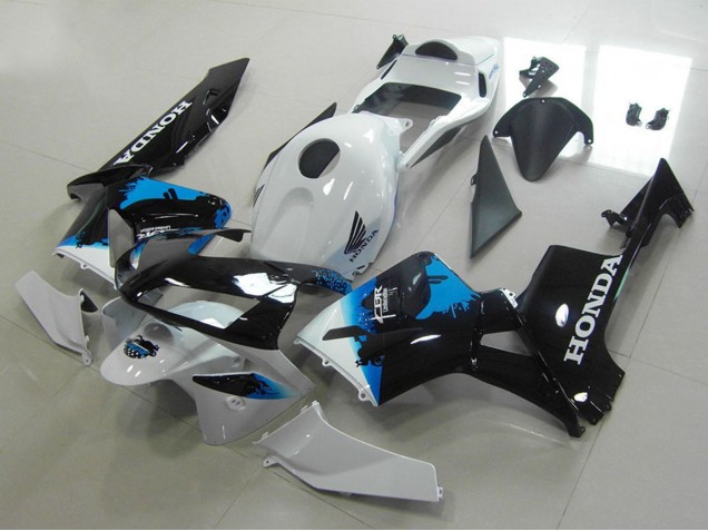 Descuento Carenados Moto Honda CBR600RR 2003-2004 - Blanco Azul Negro Brillante