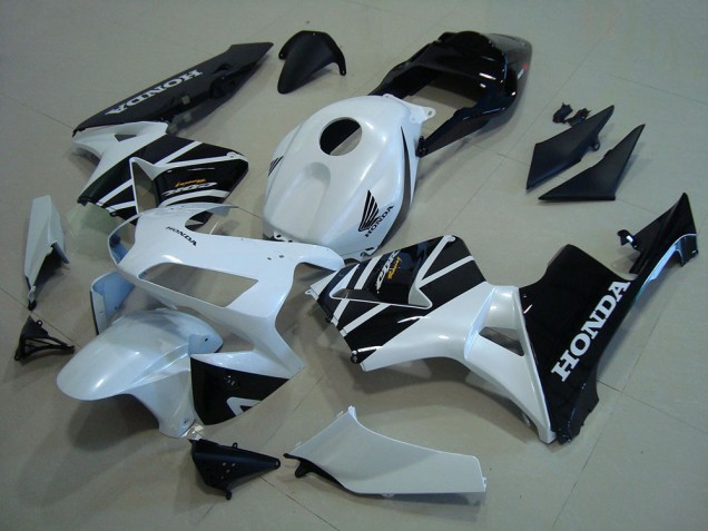 Descuento Carenados Moto Honda CBR600RR 2003-2004 - Blanco Negro Brillante