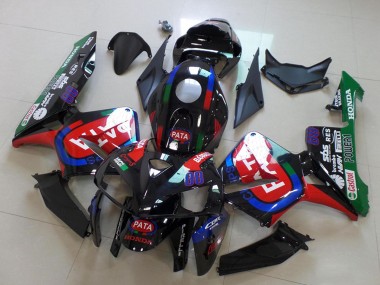 Descuento Carenados Moto Honda CBR600RR 2005-2006 - Negro Rojo Verde Pata