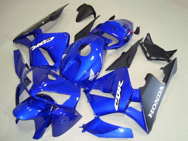 Descuento Carenados Moto Honda CBR600RR 2005-2006 - Azul Negro Blanco Calcomanía