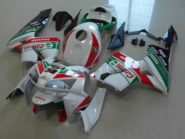 Descuento Carenados Moto Honda CBR600RR 2005-2006 - Blanco Rojo Verde Castrol 38