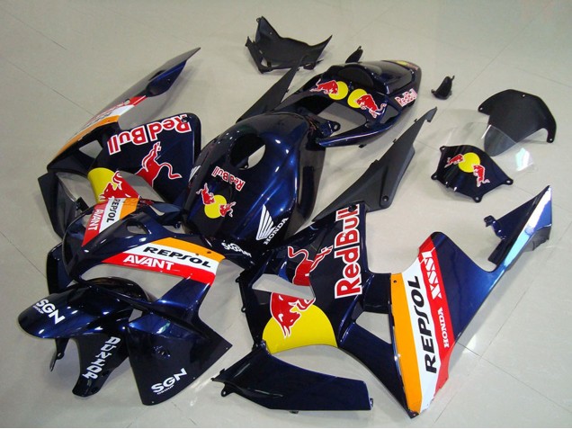 Descuento Carenados Moto Honda CBR600RR 2005-2006 - Azul Oscuro Naranja Rojo Bull Repsol