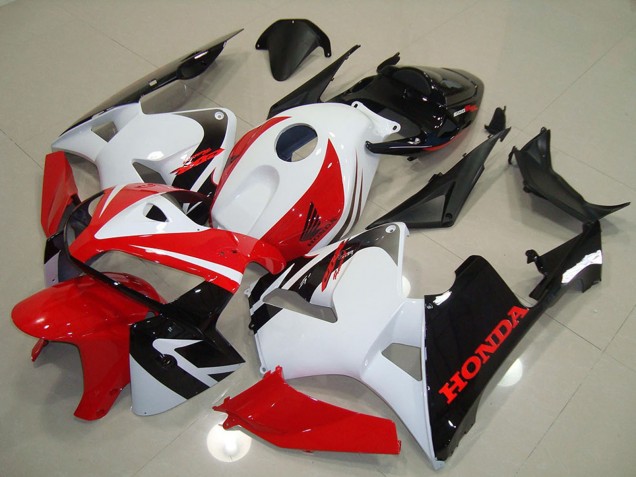 Descuento Carenado Moto Honda CBR600RR 2005-2006 - Blanco Rojo Negro