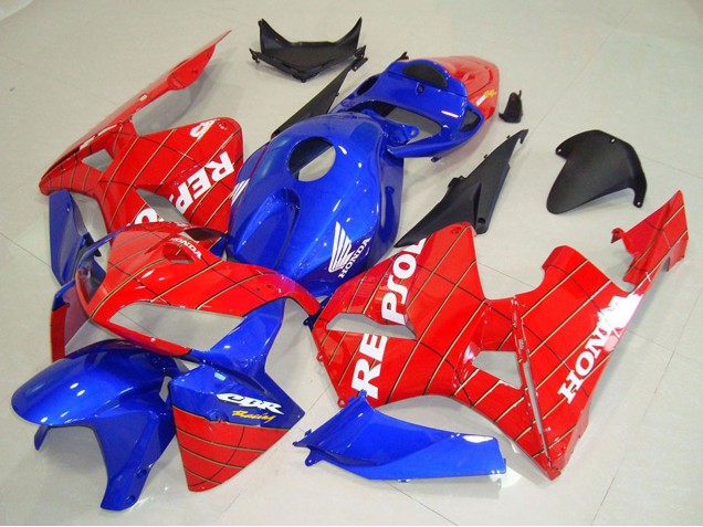 Descuento Carenados Moto Honda CBR600RR 2005-2006 - Azul Rojo Spider Man Repsol