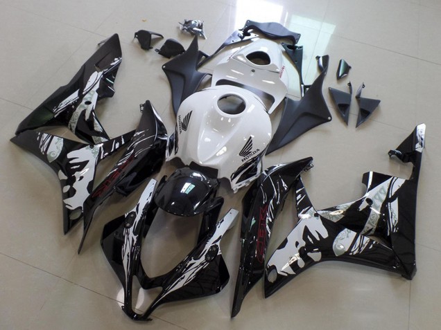 Descuento Carenados Moto Honda CBR600RR 2007-2008 - Blanco Negro Brillante Leyla