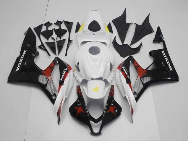 Descuento Carenados Moto Honda CBR600RR 2007-2008 - Blanco Rojo Amarillo Negro Brillante Limited Edition
