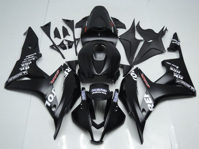 Descuento Kits Carenado Moto Honda CBR600RR 2007-2008 - Negro Mate Blanco Repsol