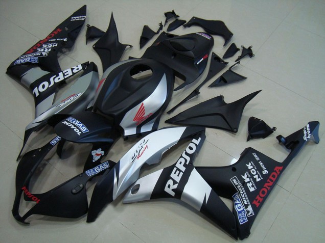 Descuento Carenados Moto Honda CBR600RR 2007-2008 - Negro Mate Plata Repsol