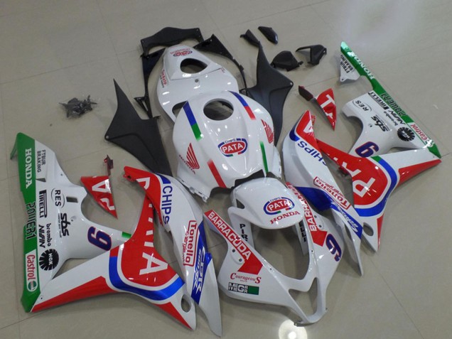 Descuento Carenados Moto Honda CBR600RR 2007-2008 - Blanco Rojo Azul Verde Pata 6