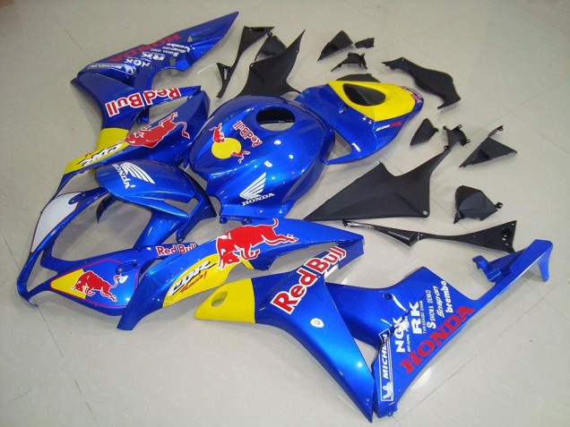 Descuento Carenado Moto Honda CBR600RR 2007-2008 - Azul Amarillo Rojo Bull