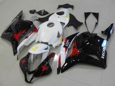 Descuento Kit Carenados Moto Honda CBR600RR 2009-2012 - Blanco Rojo Negro Brillante