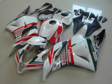 Descuento Carenados Moto Honda CBR600RR 2009-2012 - Blanco Rojo Verde Castrol