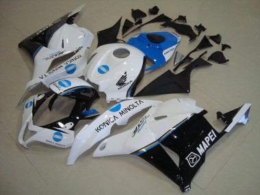 Descuento Carenados Moto Honda CBR600RR 2009-2012 - Blanco Azul Negro Brillante Konica Minolta