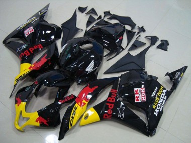 Descuento Carenado Moto Honda CBR600RR 2009-2012 - Negro Brillante Amarillo Rojo Bull