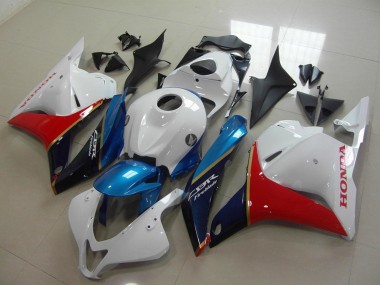 Descuento Carenado Moto Honda CBR600RR 2009-2012 - Blanco Azul Rojo Negro Brillante