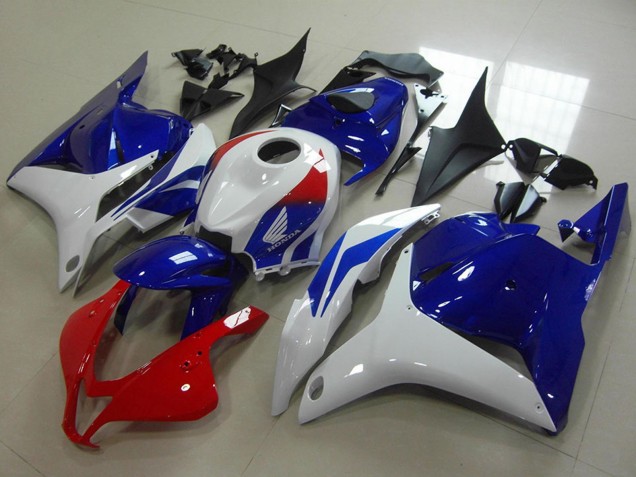 Descuento Carenado Moto Honda CBR600RR 2009-2012 - Blanco Rojo Azul