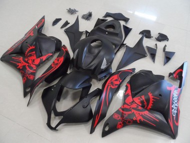 Descuento Carenados Moto Honda CBR600RR 2009-2012 - Negro Mate Rojo Cráneo