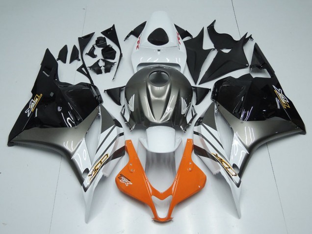 Descuento Carenados Moto Honda CBR600RR 2009-2012 - Blanco Plata Naranja Negro Brillante