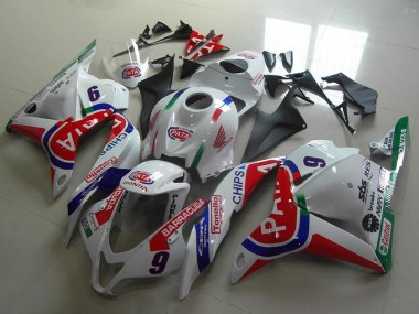 Descuento Carenados Moto Honda CBR600RR 2009-2012 - Blanco Azul Rojo Pata