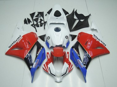 Descuento Carenados Moto Honda CBR600RR 2009-2012 - Blanco Rojo Azul Negro Brillante Motul