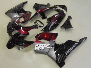 Descuento Carenados Moto Honda CBR900RR 893 1996-1997 - Plata Rojo Granate Negro Brillante