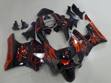 Descuento Carenados Moto Honda CBR900RR 919 1998-1999 - Negro Brillante Rojo Corona