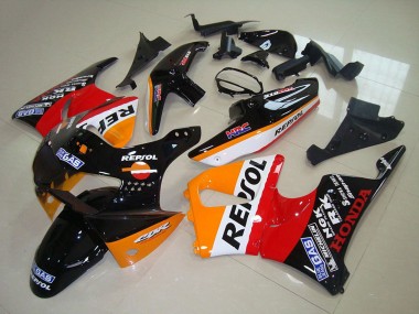 Descuento Carenados Moto Honda CBR900RR 919 1998-1999 - Naranja Blanco Rojo Negro Brillante Repsol